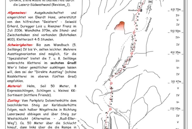 Laserzgeischt - Laserz SW-Wand