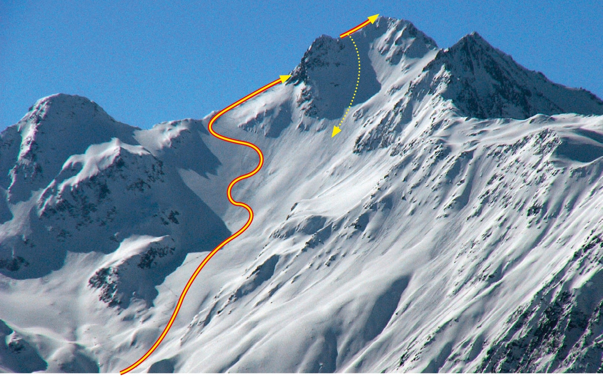 Hochschober ski tour route